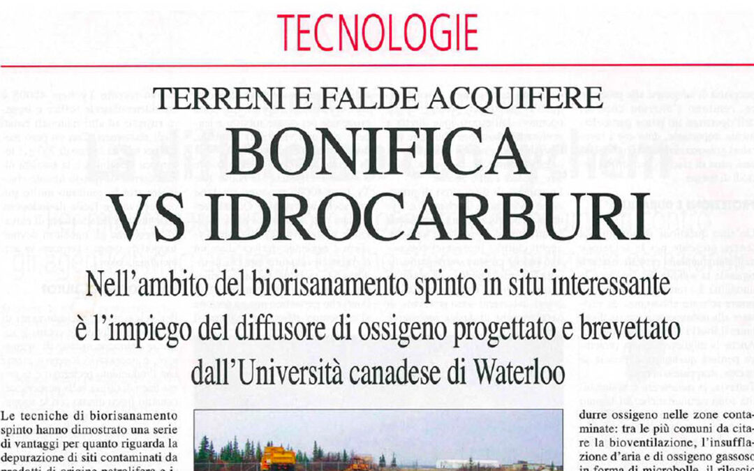 Bonifica Idrocarburi – Estratto Rivista Ambiente no. 6
